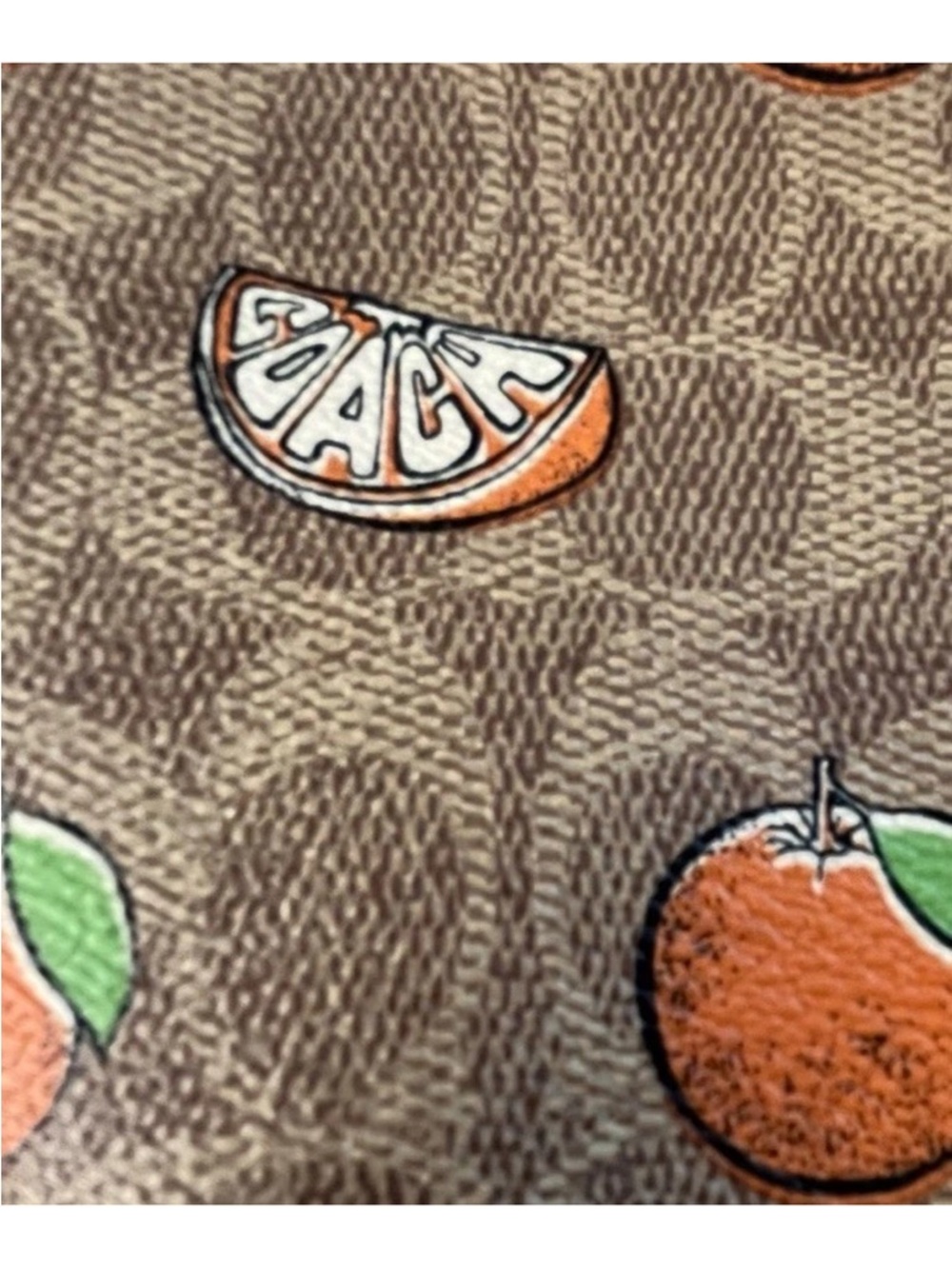 Coach Crescent Shoulder Bag in Brown with Orange Print - Picture 4 of 10